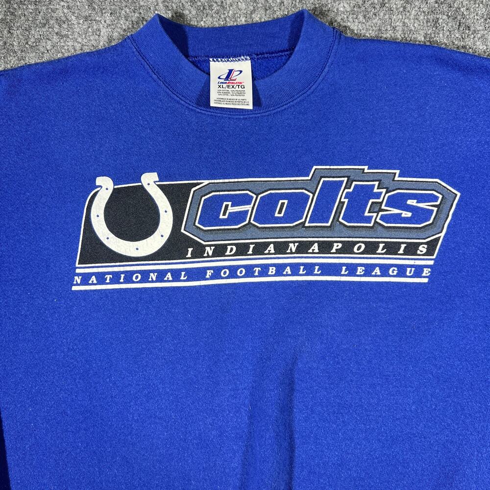 Vintage 90s Indianapolis Colts Logo Athletic Crewneck NFL Blue XL